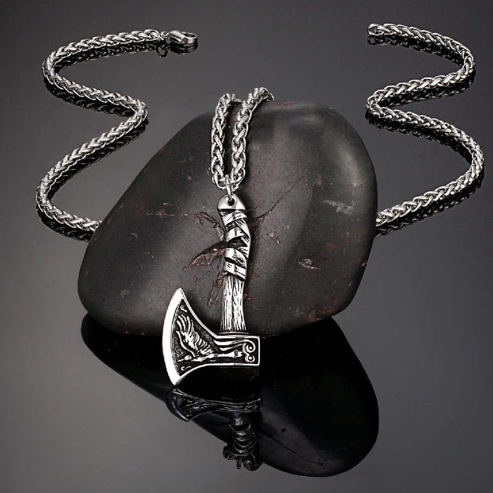 PENDRA Wolf Rune Pendant Necklace