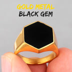 PENDRA Hexagon Rhombus Boyfriend Steel Ring