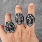 PENDRA Domineering Hades Skull Steel Ring