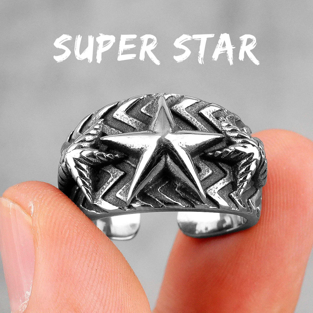 PENDRA Super Star Open Steel Ring