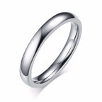 3mm  Mens Dome Wedding Ring in Stainless Steel Comfort Fit Engagement Band