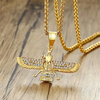 PENDRA Wing Zoroastrian Pendant Necklace