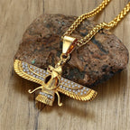PENDRA Wing Zoroastrian Pendant Necklace