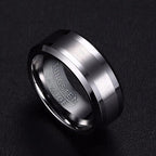 8MM Classic Look Tungsten Carbide Matte Men's Ring in Tone Wedding Band Comfort fit Anel Aneis Male Jewelry
