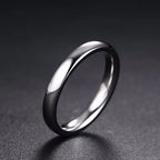 3mm  Mens Dome Wedding Ring in Stainless Steel Comfort Fit Engagement Band
