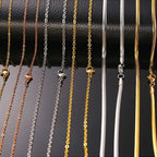 Men Chain Necklace for Men Women Stainless Steel Wheat Cuba Snake Box Link Necklaces 2-6MM Wide