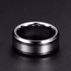 8MM Classic Look Tungsten Carbide Matte Men's Ring in Tone Wedding Band Comfort fit Anel Aneis Male Jewelry