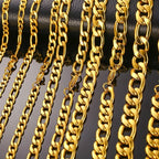 Men Chain Necklace for Men Women Stainless Steel Wheat Cuba Snake Box Link Necklaces 2-6MM Wide