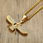 PENDRA Wing Zoroastrian Pendant Necklace