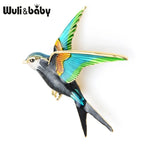 PENDRA Flying Swallow Enamel Bird Brooch
