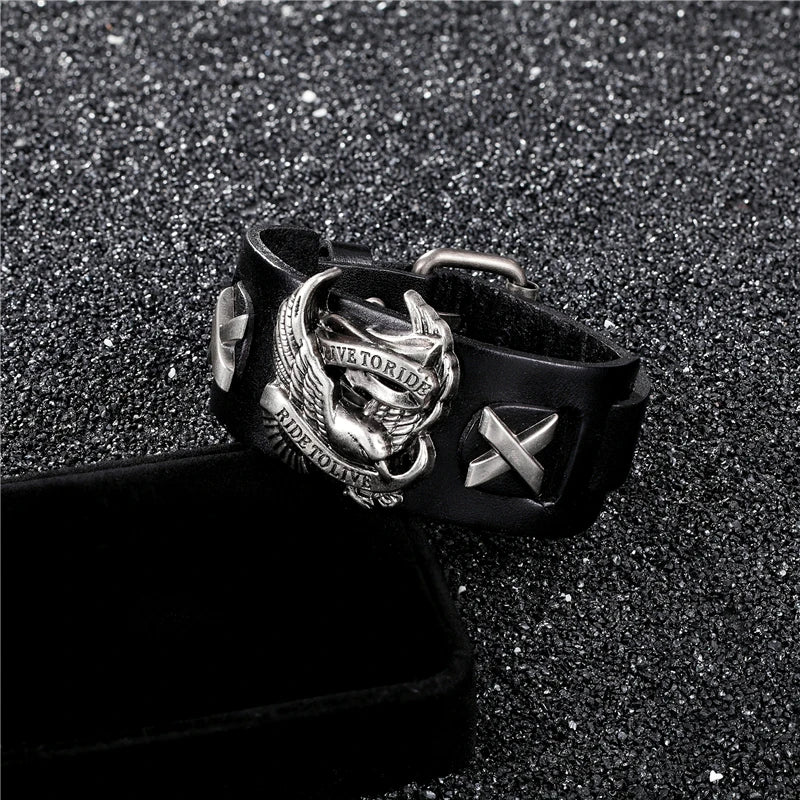 PENDRA Eagle Classic Leather Bracelet
