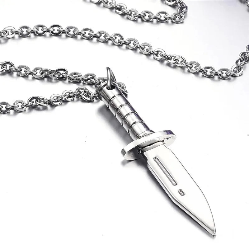 PENDRA Dagger Silver Necklace