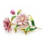 PENDRA Daisybouquet Pink Daisy Enamel Bouquet Brooch