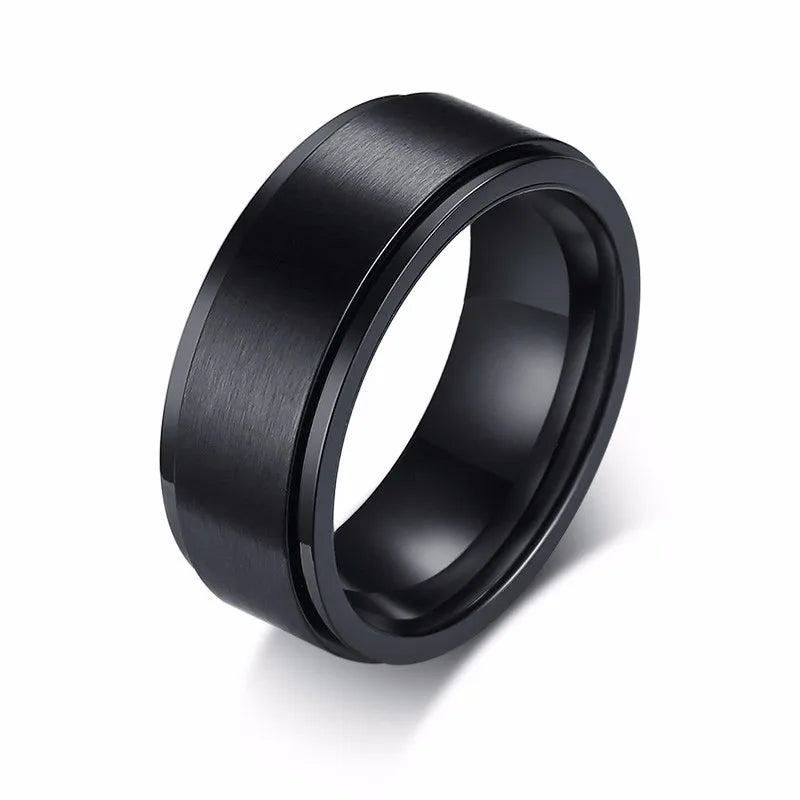 PENDRA Spinner Wedding Steel Ring