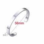 Solid Golden Flat 6mm 8mm Cuff Bangles for Men Bracelet Brackelts Brazalet Bileklik Braslet