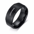 8mm Black Wedding Band Brushed Finish Circuit Board Pattern Laser Engraved Stainless Steel Ring for Men