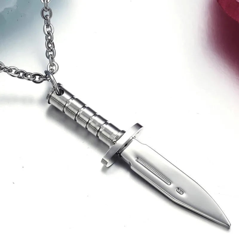 PENDRA Dagger Silver Necklace