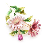 PENDRA Daisybouquet Pink Daisy Enamel Bouquet Brooch
