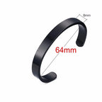 Solid Golden Flat 6mm 8mm Cuff Bangles for Men Bracelet Brackelts Brazalet Bileklik Braslet