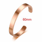 Solid Golden Flat 6mm 8mm Cuff Bangles for Men Bracelet Brackelts Brazalet Bileklik Braslet