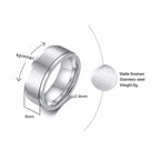 PENDRA Spinner Wedding Steel Ring