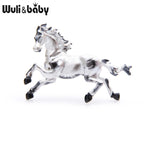 PENDRA White Black Enamel Horse Brooch