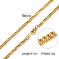 Men Chain Necklace for Men Women Stainless Steel Wheat Cuba Snake Box Link Necklaces 2-6MM Wide