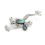 PENDRA Alloy Natural Shell Frog Brooch