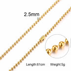 Men Chain Necklace for Men Women Stainless Steel Wheat Cuba Snake Box Link Necklaces 2-6MM Wide