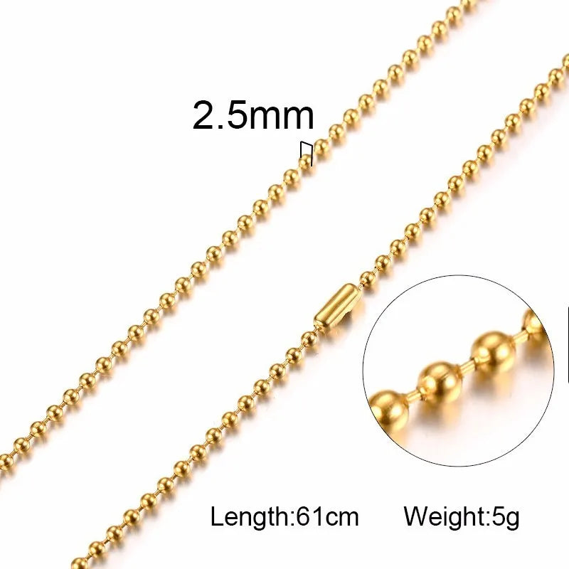 Men Chain Necklace for Men Women Stainless Steel Wheat Cuba Snake Box Link Necklaces 2-6MM Wide