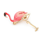 PENDRA New Design Flamingo Alloy Red Blue Enamel Bird Brooch
