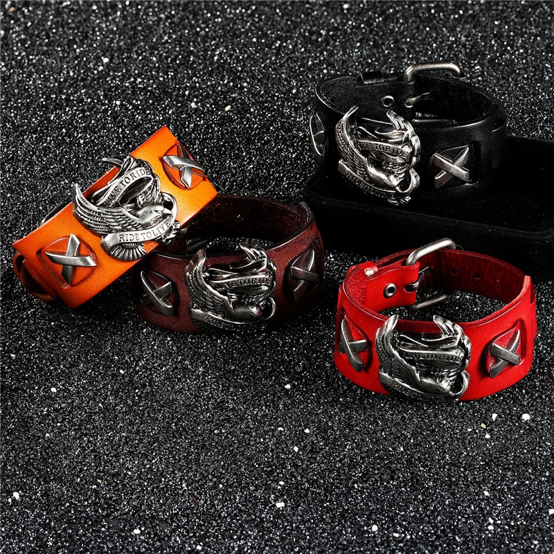 PENDRA Eagle Classic Leather Bracelet