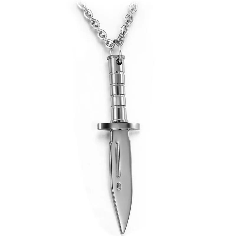 PENDRA Dagger Silver Necklace