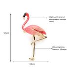 PENDRA New Design Flamingo Alloy Red Blue Enamel Bird Brooch