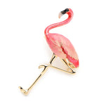 PENDRA New Design Flamingo Alloy Red Blue Enamel Bird Brooch