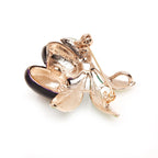 PENDRA Olivetta Purple Enamel Olive Brooch