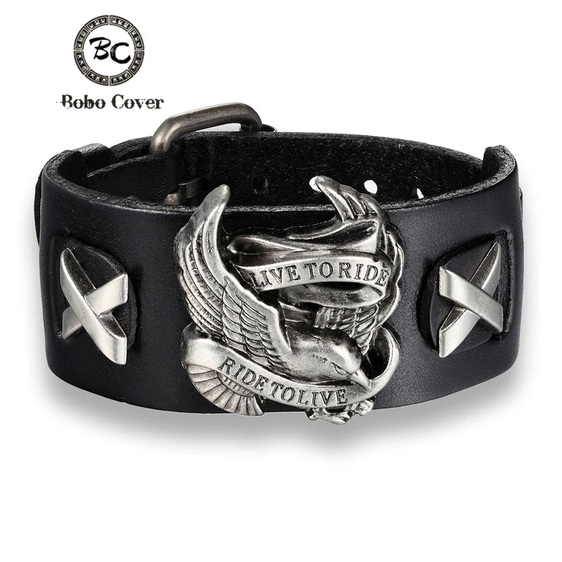 PENDRA Eagle Classic Leather Bracelet