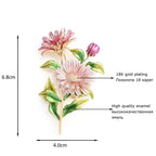 PENDRA Daisybouquet Pink Daisy Enamel Bouquet Brooch