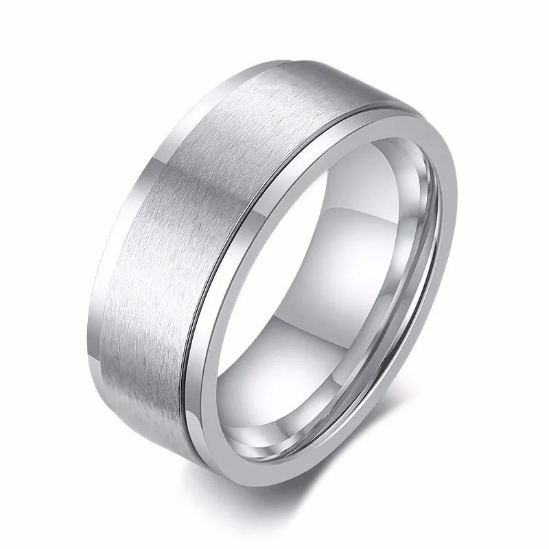 PENDRA Spinner Wedding Steel Ring