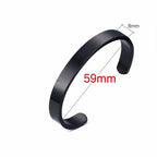 Solid Golden Flat 6mm 8mm Cuff Bangles for Men Bracelet Brackelts Brazalet Bileklik Braslet