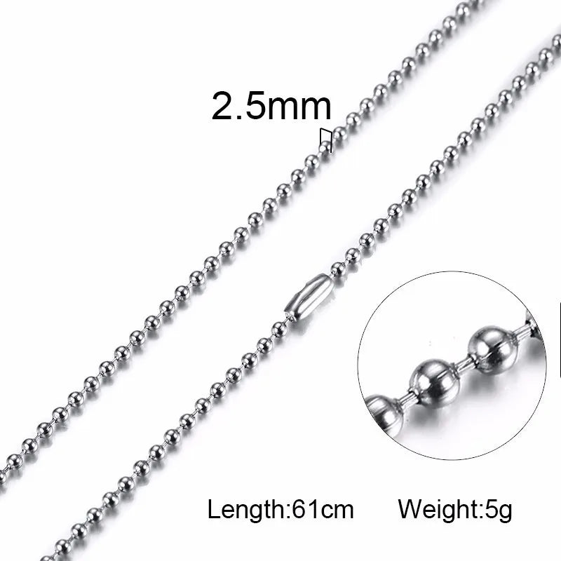 Men Chain Necklace for Men Women Stainless Steel Wheat Cuba Snake Box Link Necklaces 2-6MM Wide