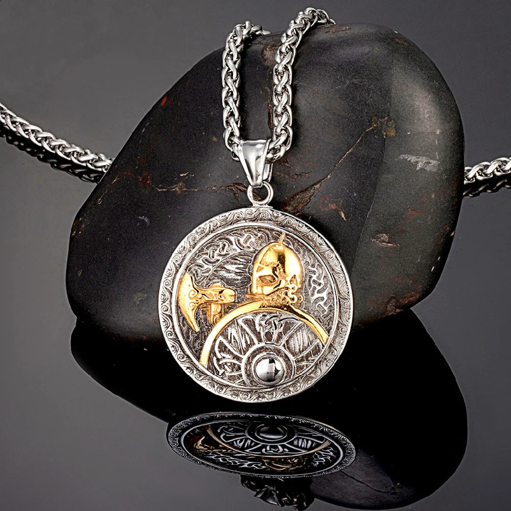 PENDRA Warrior Helmet Gold Necklace