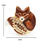 PENDRA Sleeping Fox Brooch