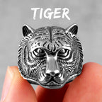 PENDRA Domineering Tiger Animal Steel Ring