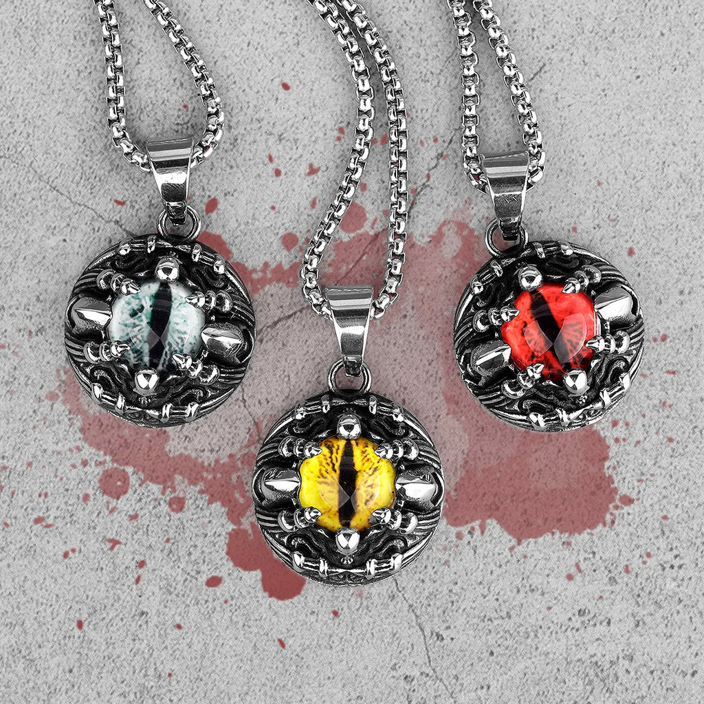 PENDRA Demon Cthulhu Eye Steel Necklace