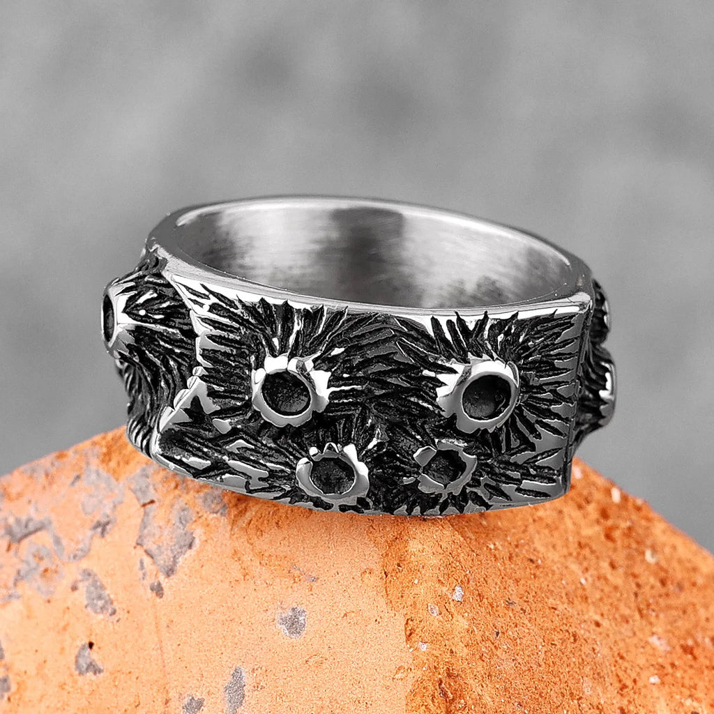 PENDRA Lunar Surface Moon Steel Ring