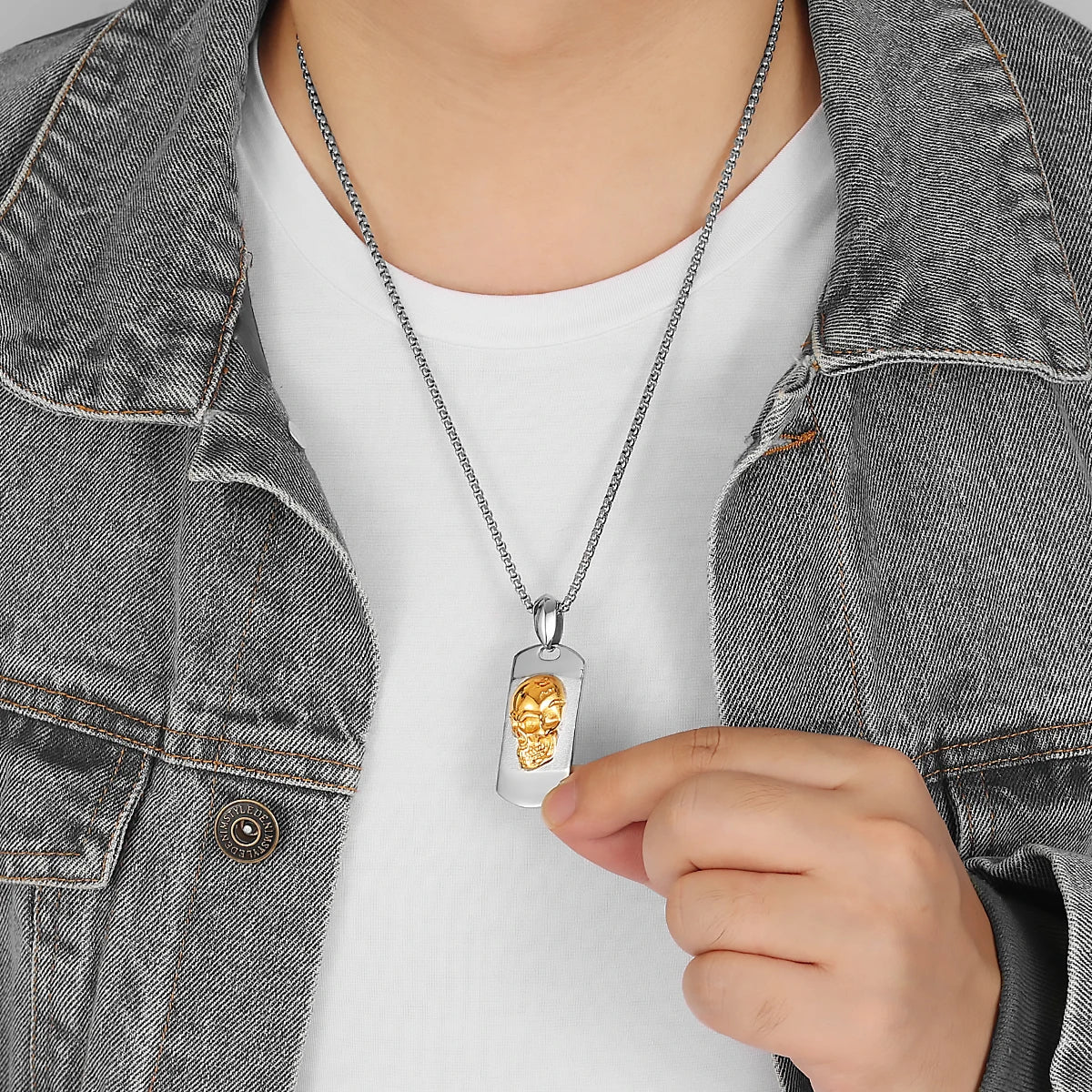 PENDRA Wrendric Skull Motif Necklace