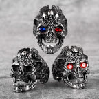 PENDRA Domineering Hades Skull Steel Ring
