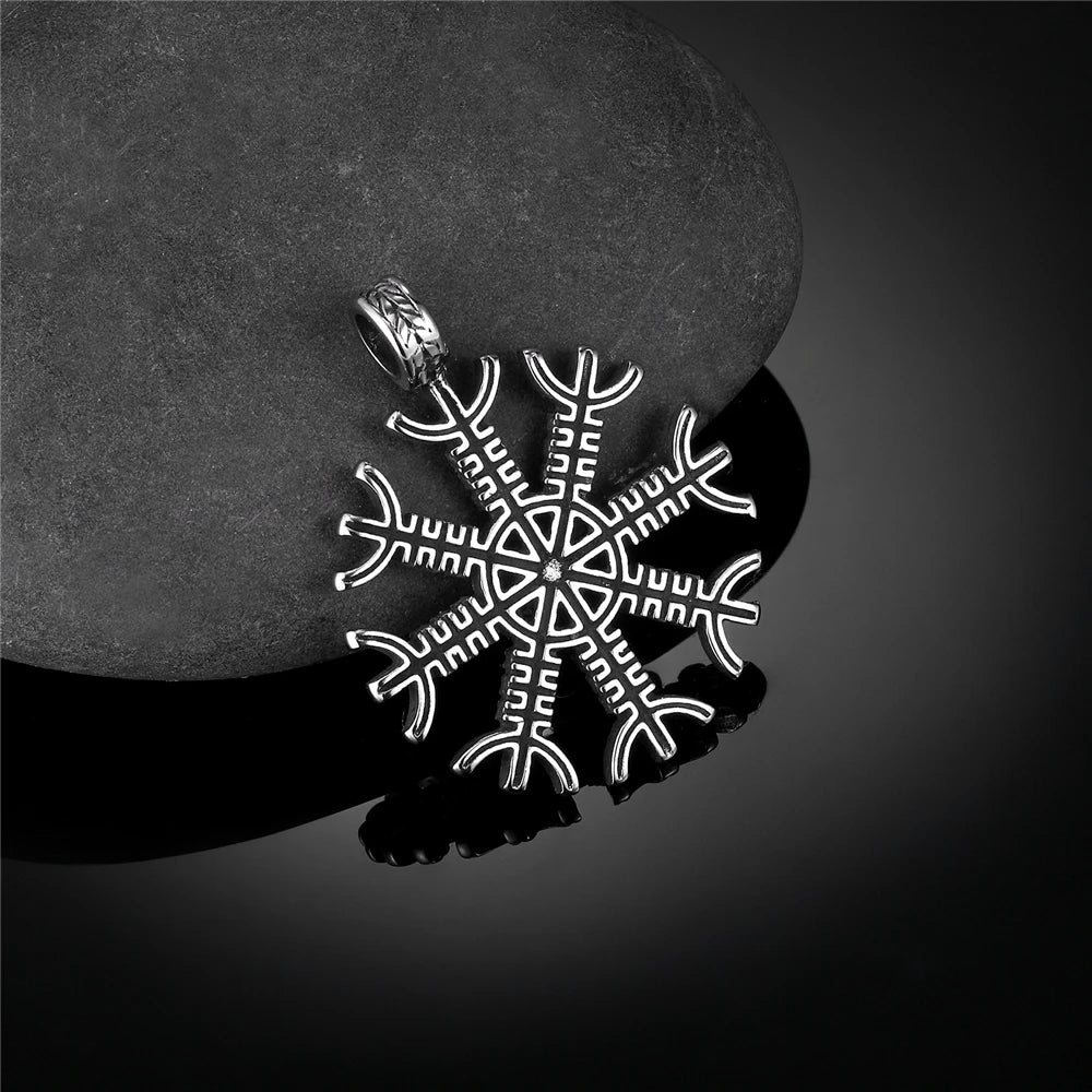 PENDRA Rune Compass Vegvisir Necklace