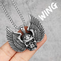 PENDRA Fallen Angel Wings Steel Necklace